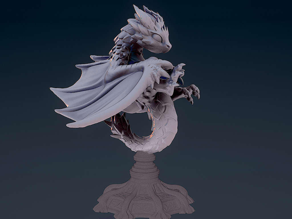 cute dragon 6 3d model