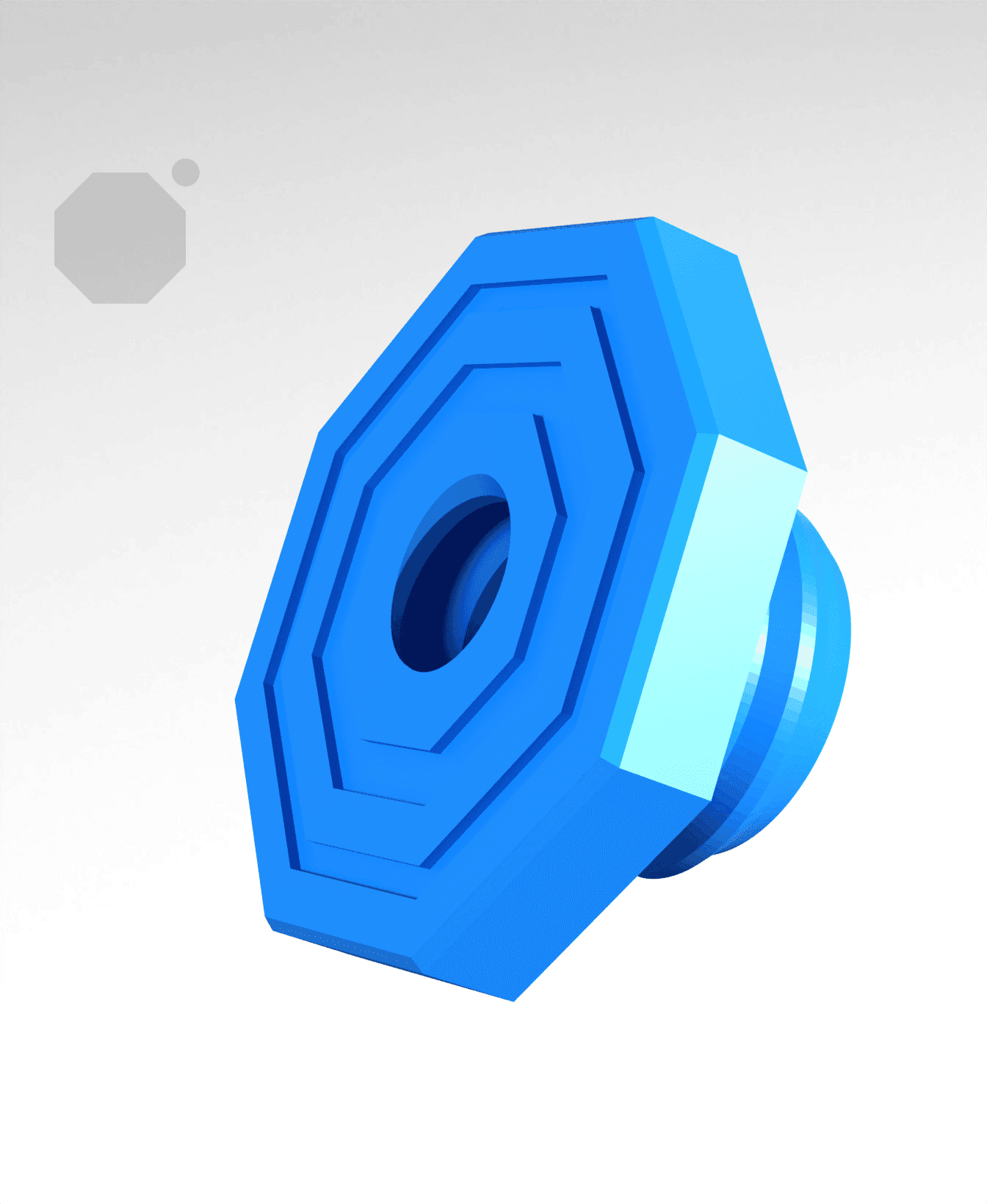 Small Thread Hole, Screw-In Cap 3d model