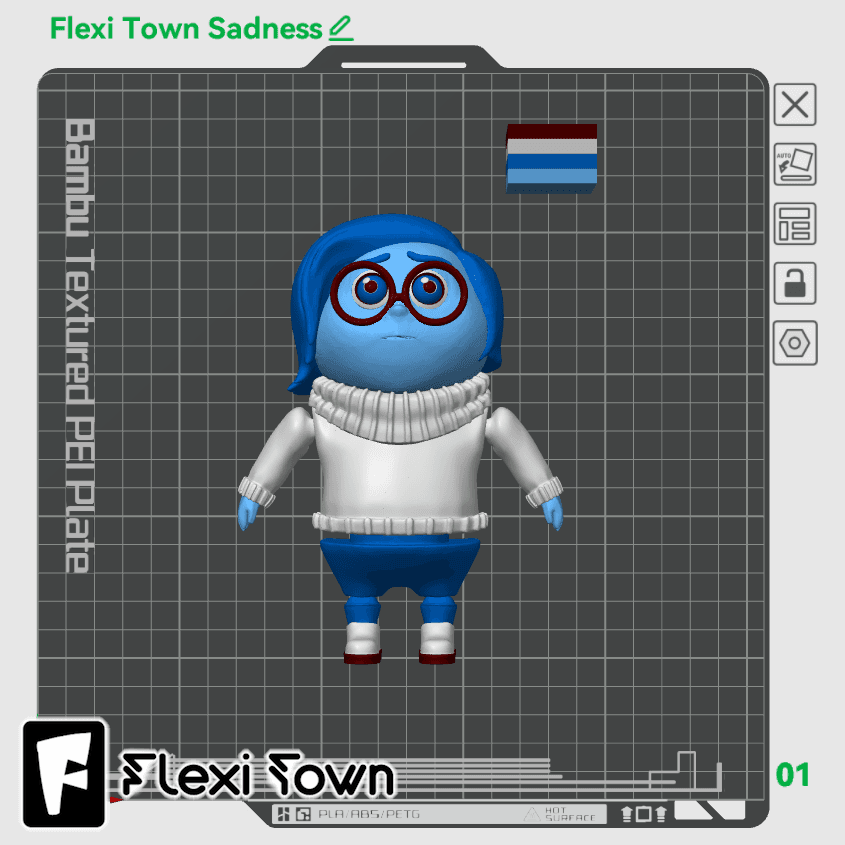 Flexi Print-in-Place Sadness  3d model