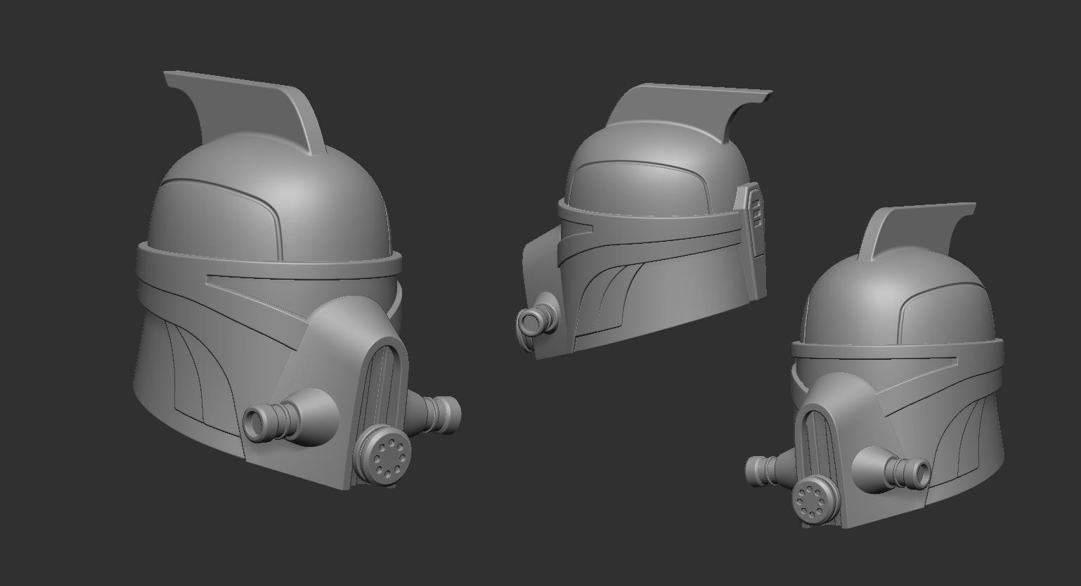 Scuba Clone trooper helmet 3d model