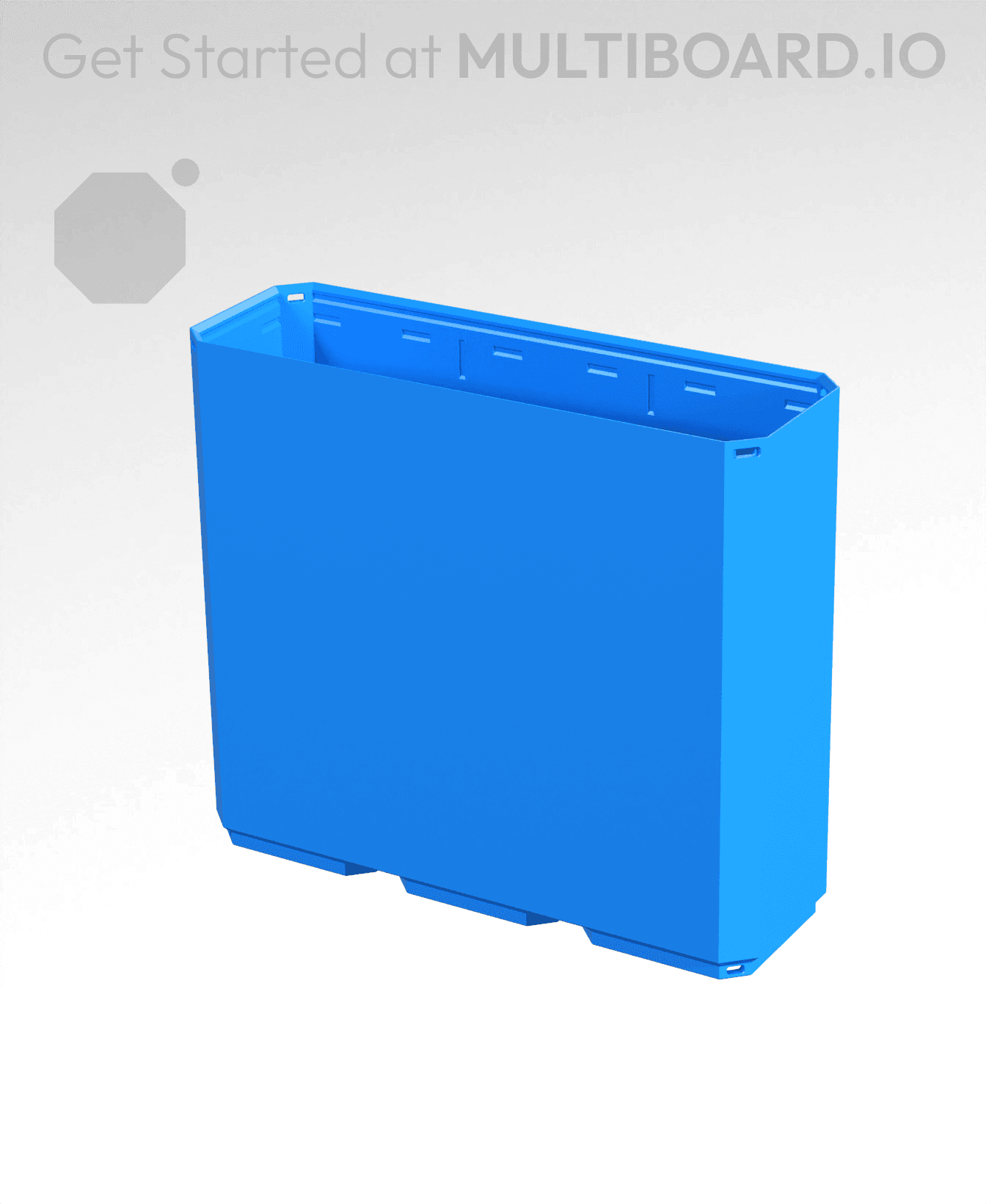 3x1x2.5 - Simple Walls - Multibin Shell 3d model