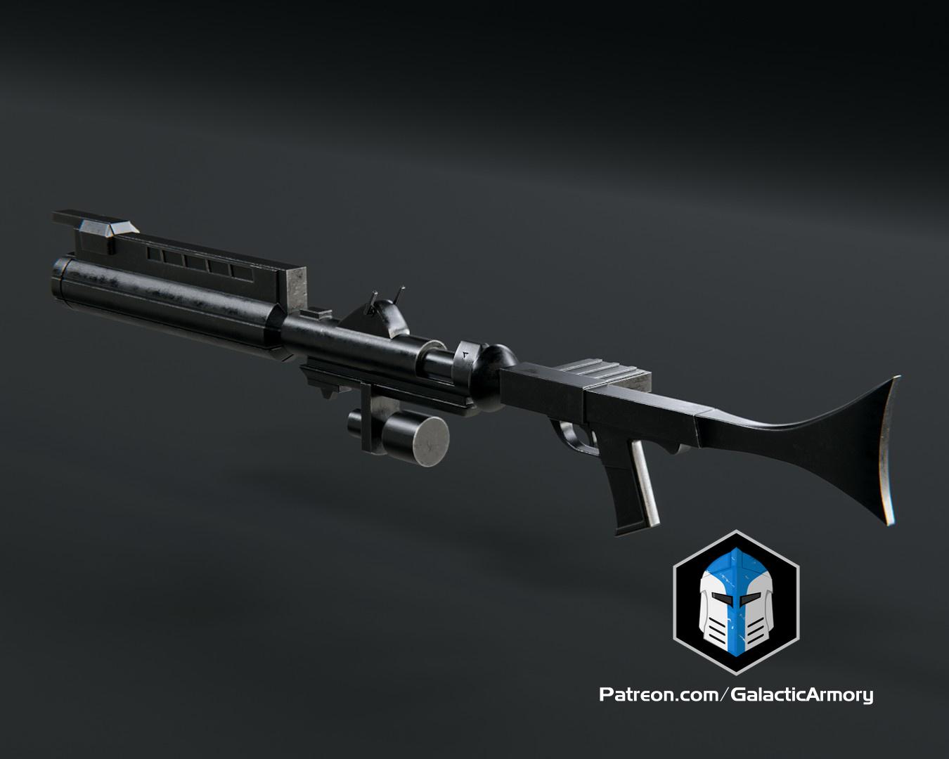 Animated DC-15 A Blaster Rifle - 3D Print Files 3d model