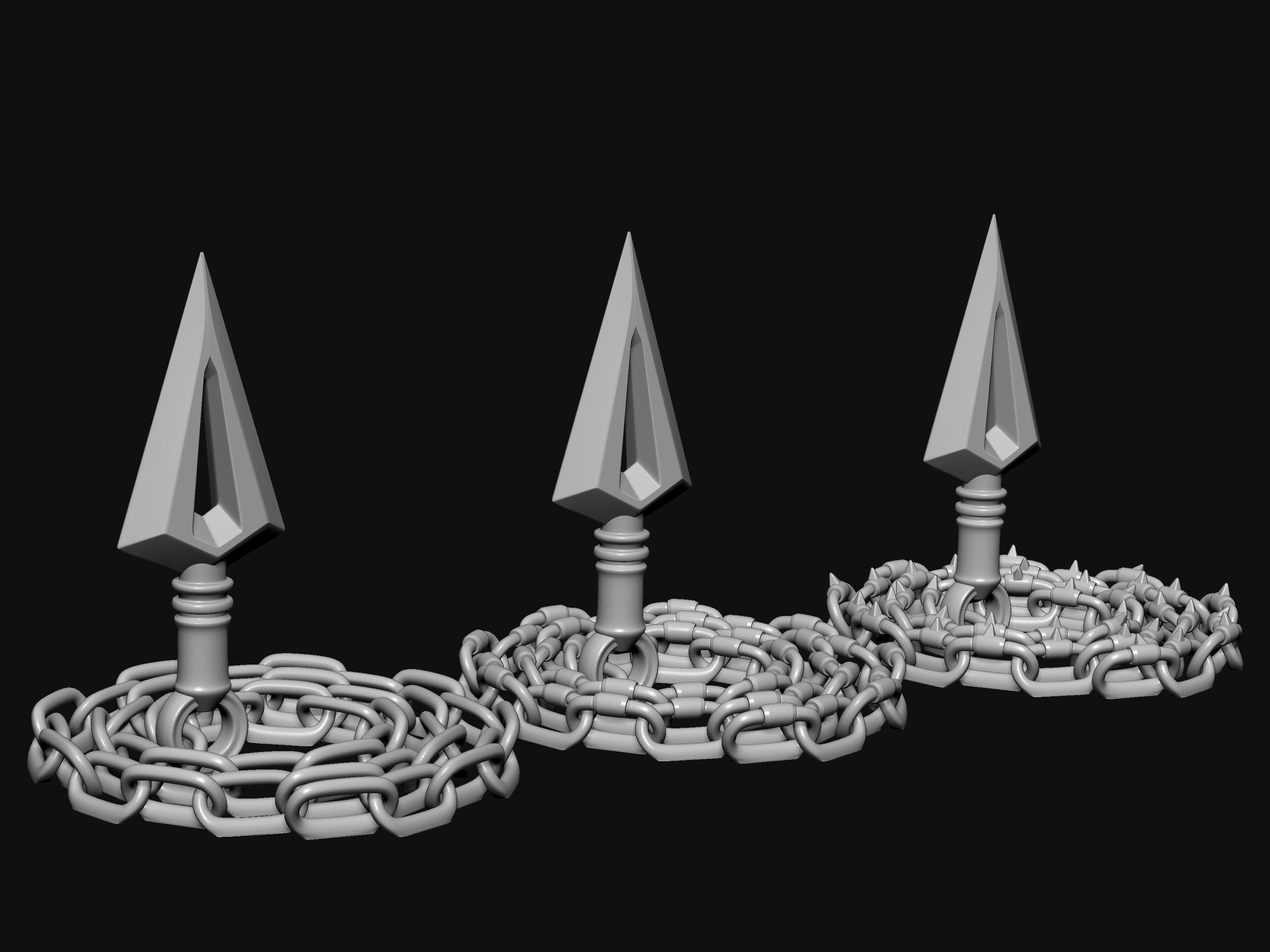 Chain Kunai Set C 3d model