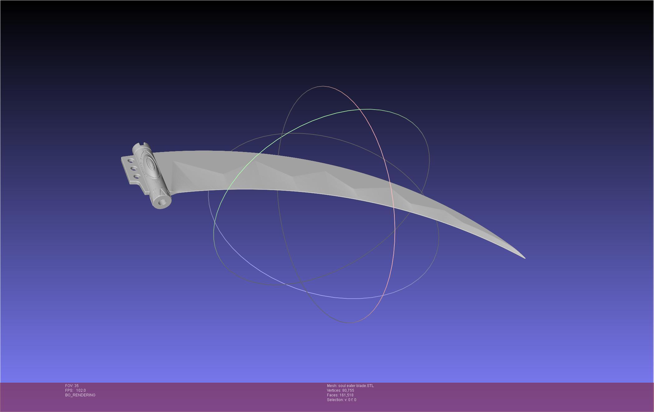 Soul Eater Scythe Assembly 3d model