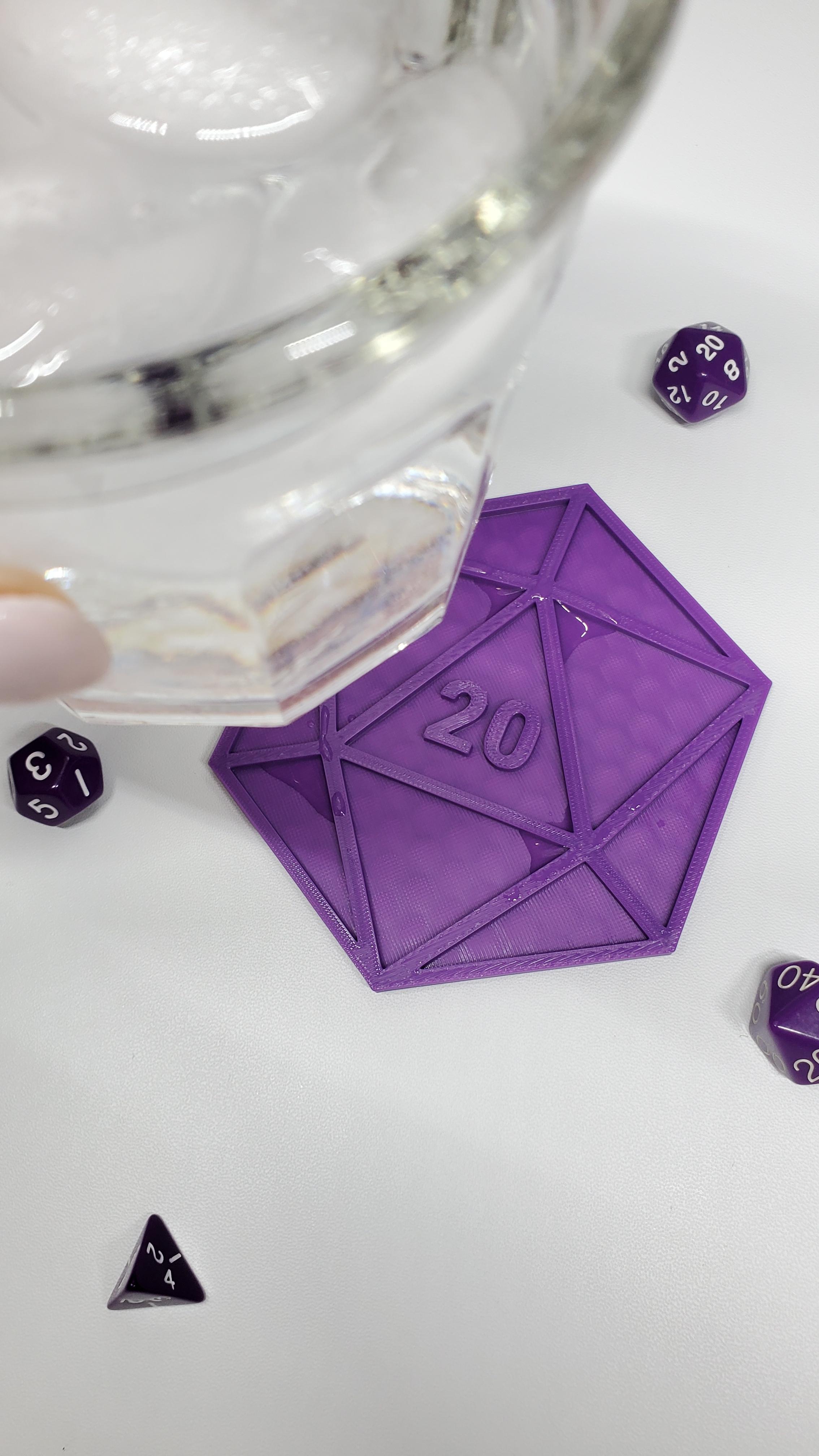 d20 coaster 3d model