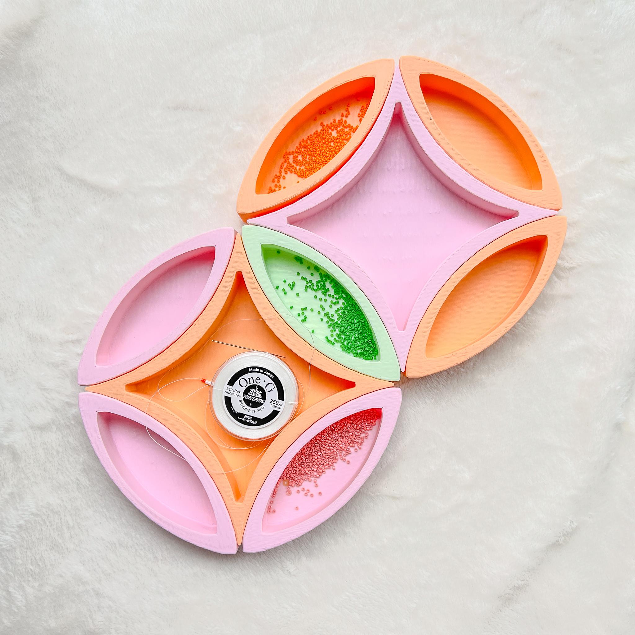 Midcentury Magnetic Starburst Tray – Modular Organizer with Customizable  3d model