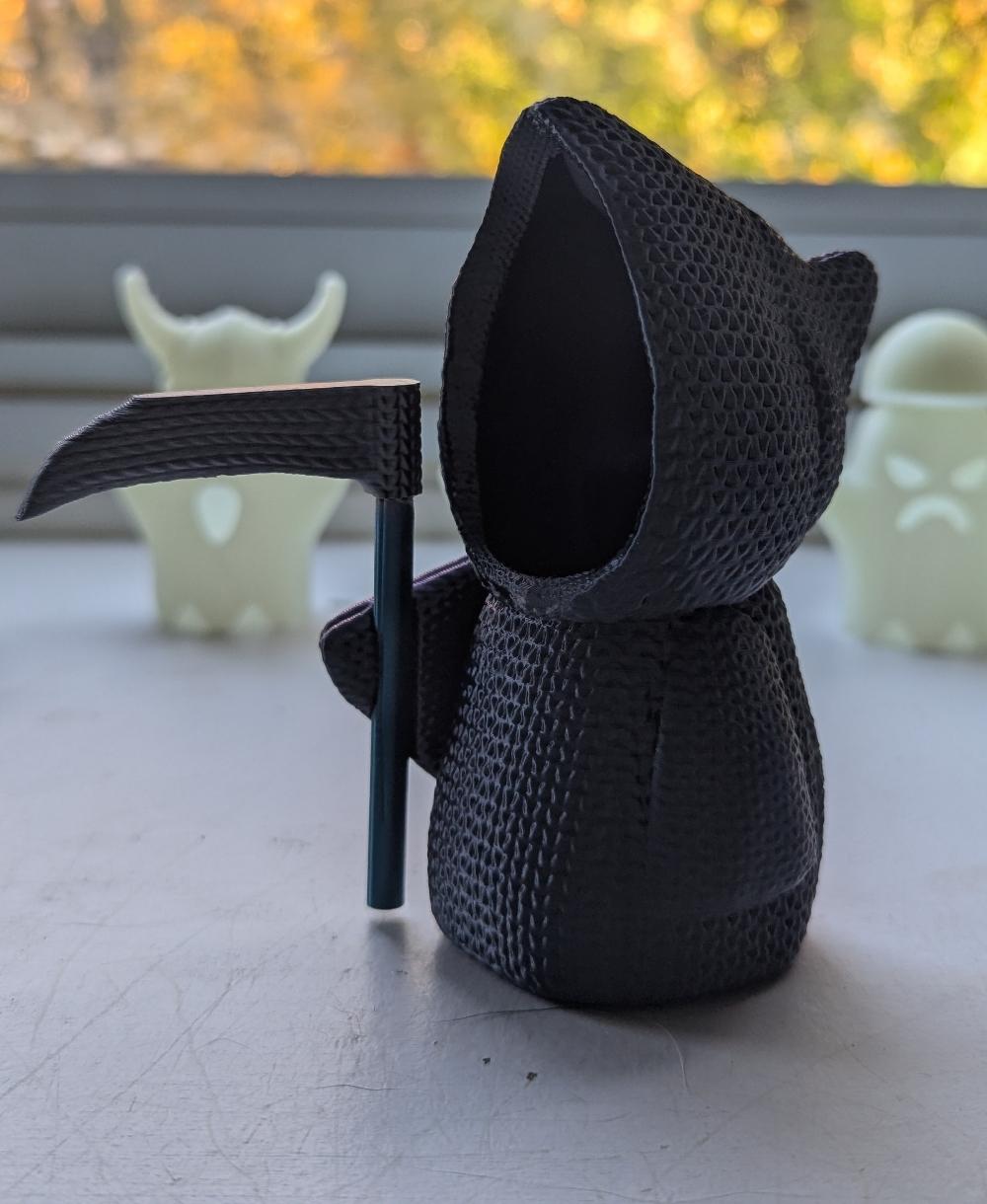 Knitted Grim Reaper Figurine / Candle Holder 3d model