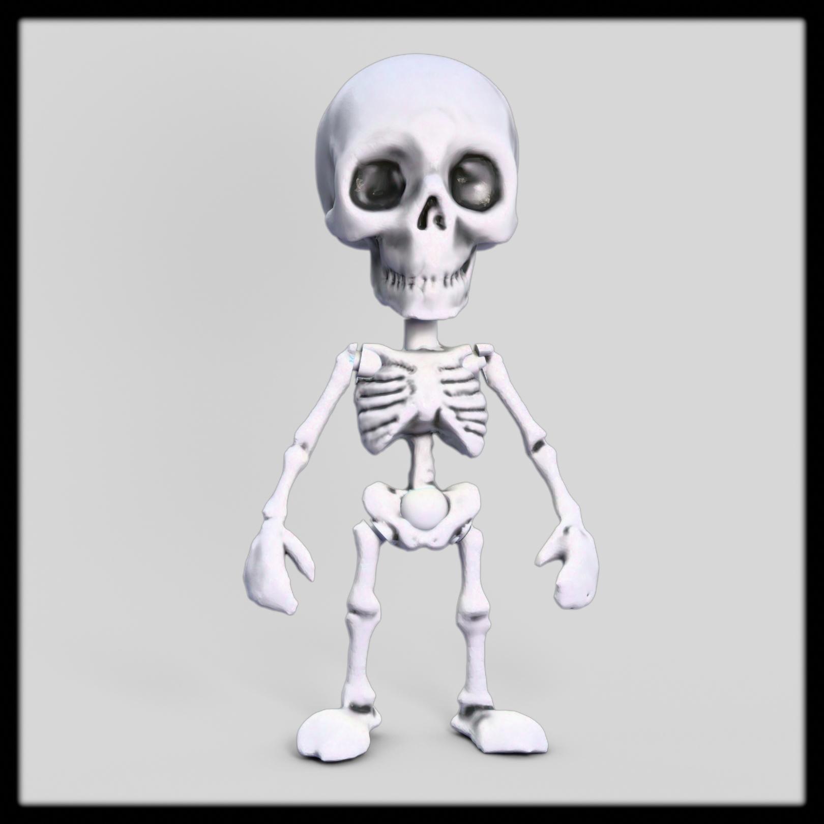 Skeleton Articulated Toy 3D Model - Poseable Halloween Fun 3d model