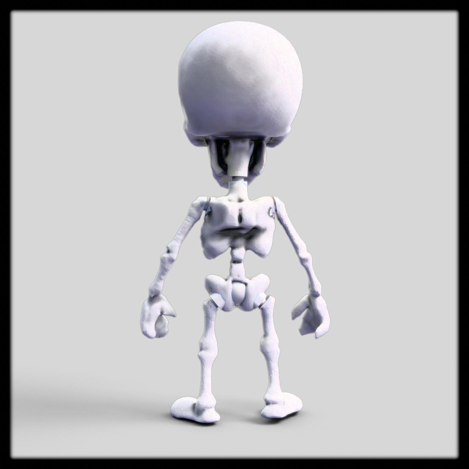 Skeleton Articulated Toy 3D Model - Poseable Halloween Fun 3d model