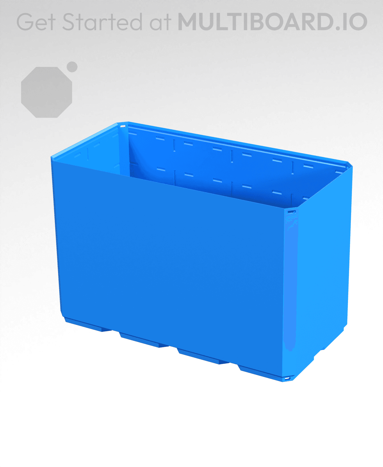 4x2x2·5, Lock Hole Base, Multigrid Bin 3d model