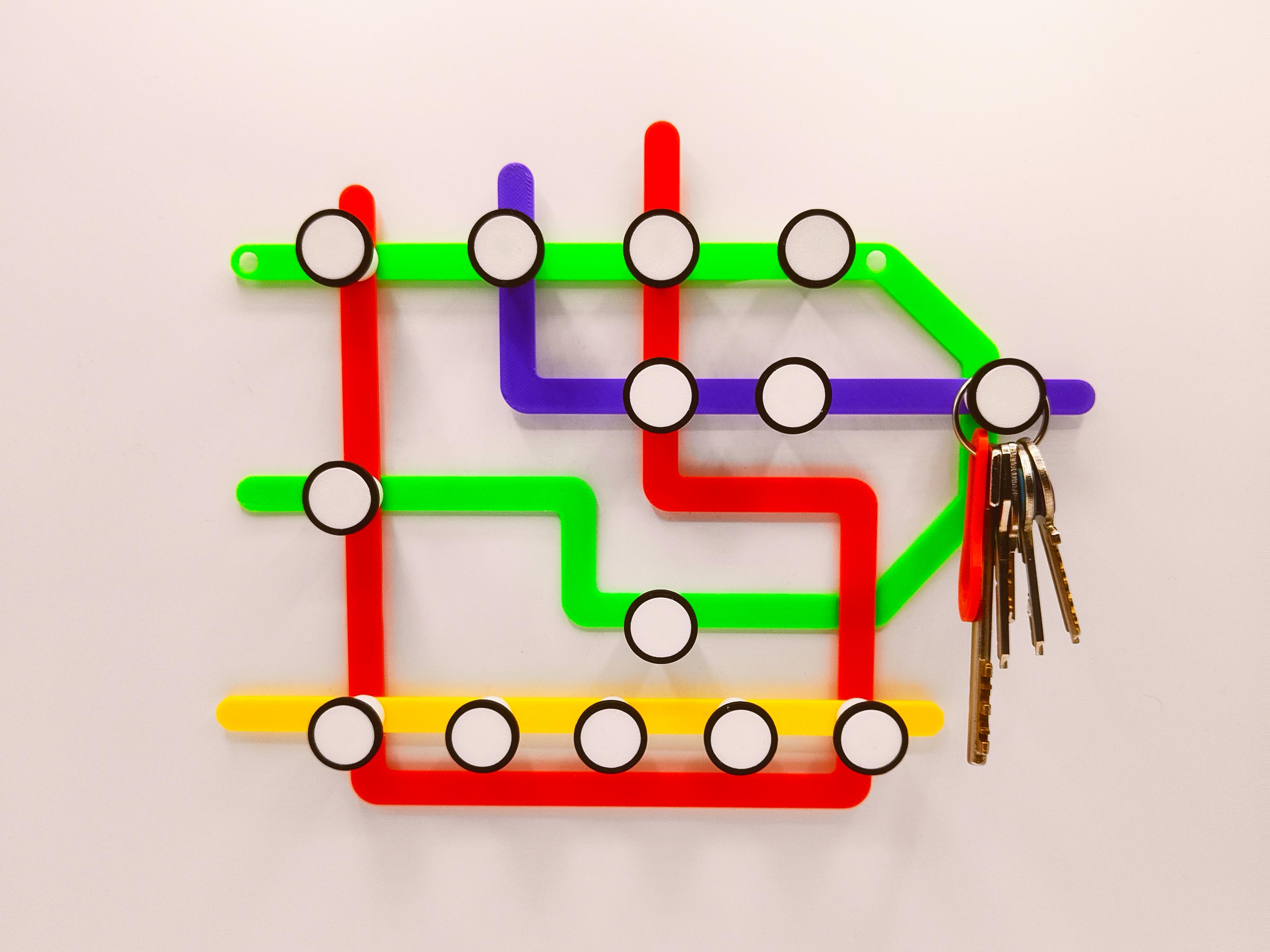 Mini Metro Key Holder 3d model