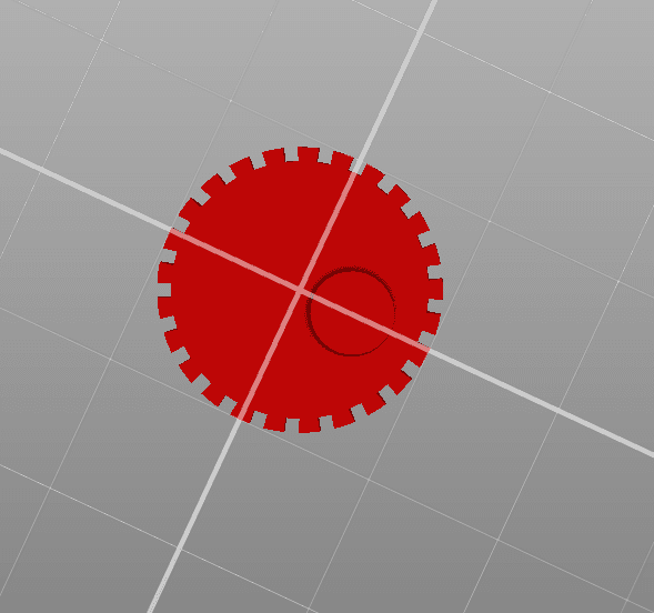 Off centered potentiometer knob 3d model