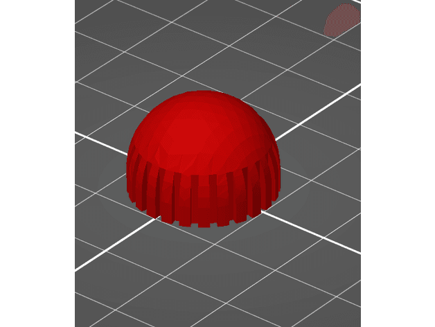 Off centered potentiometer knob 3d model