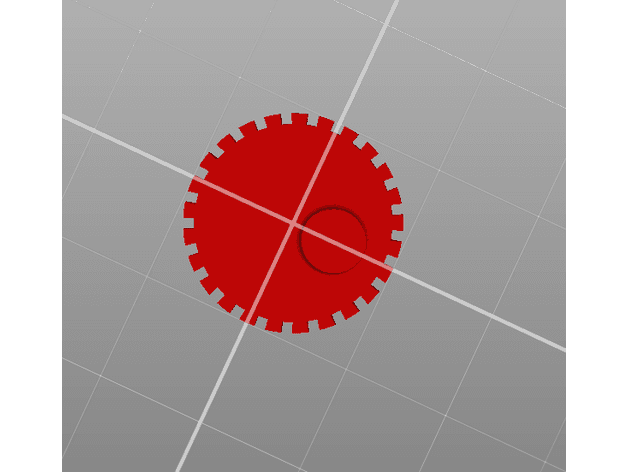 Off centered potentiometer knob 3d model