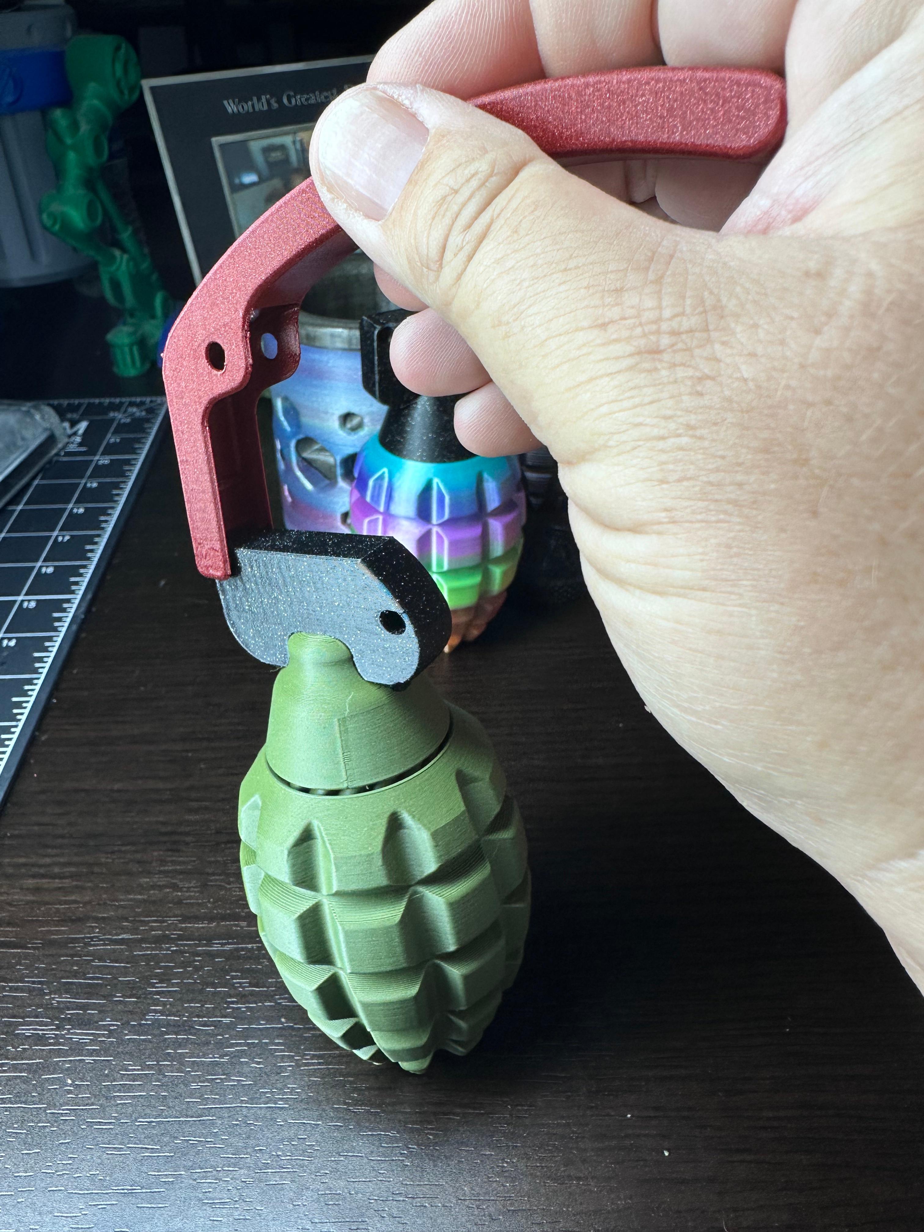 Print In Place FIDGET GRENADE 3d model