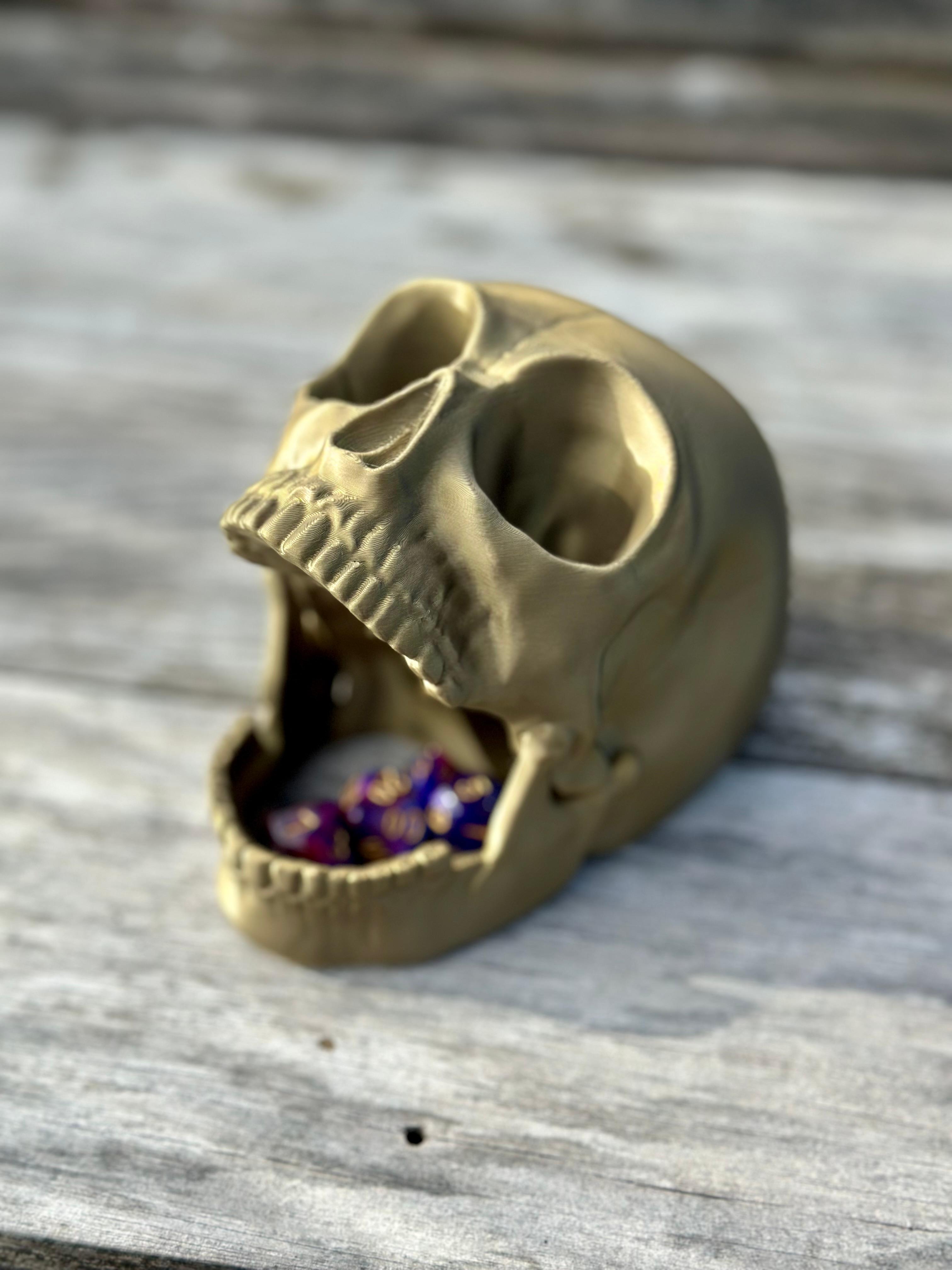 Screaming Skull Dice Tower / No Supports 3d model