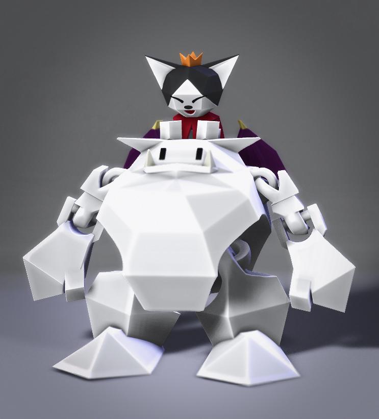 Low Poly Flexi Cait Sith 3d model