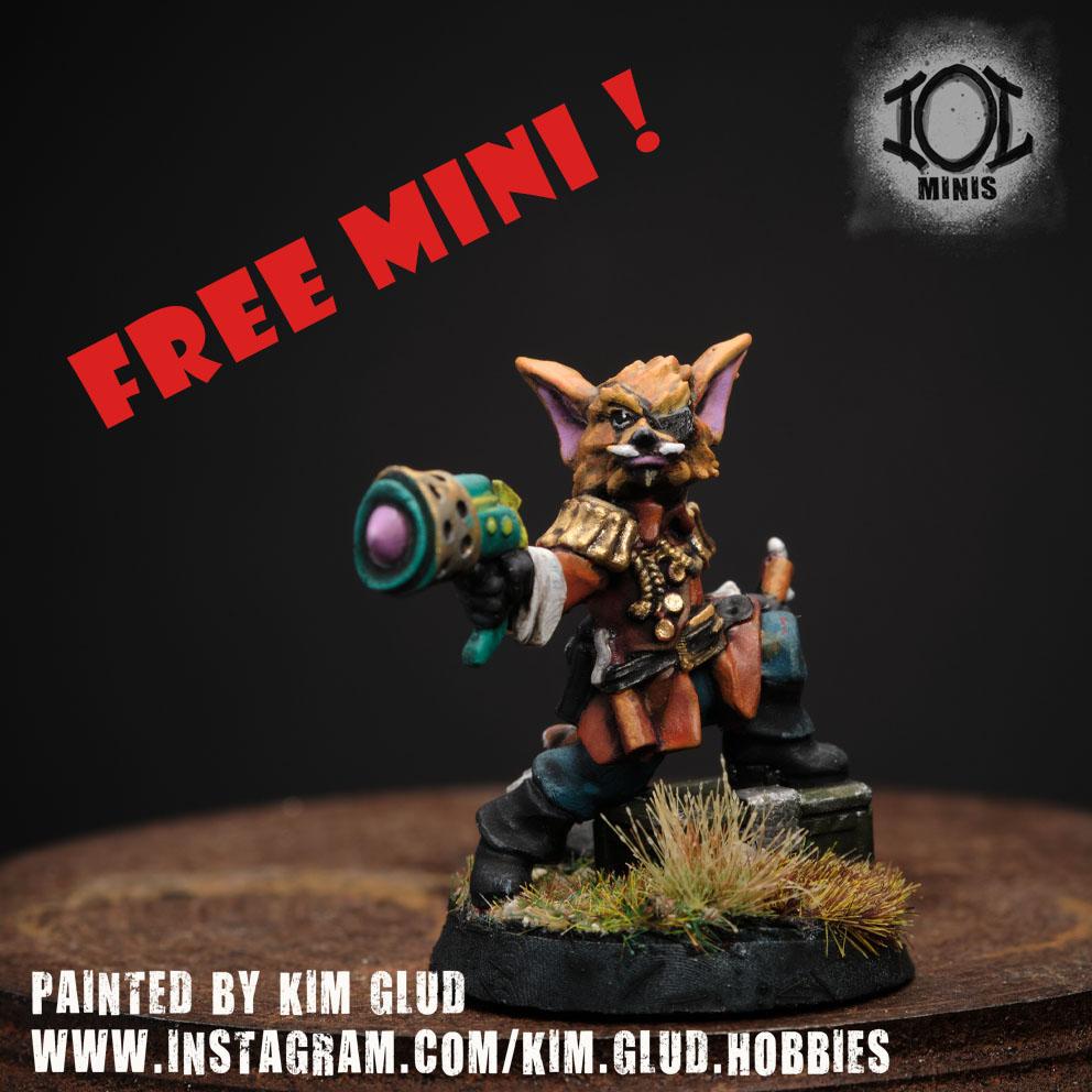 Krepis Nex, Space Pirate Furry Bounty Hunter * Free Miniature 3d model