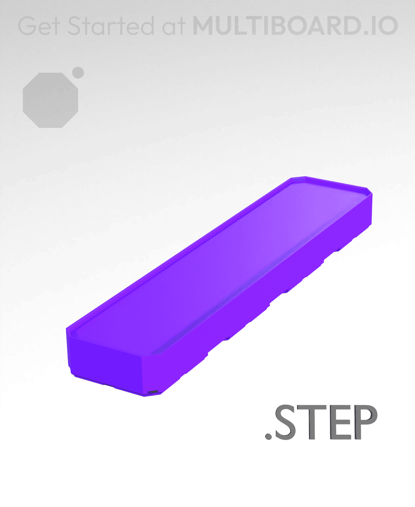 1x4x0·5 - Multibin Insert - STEP Remixing File 3d model