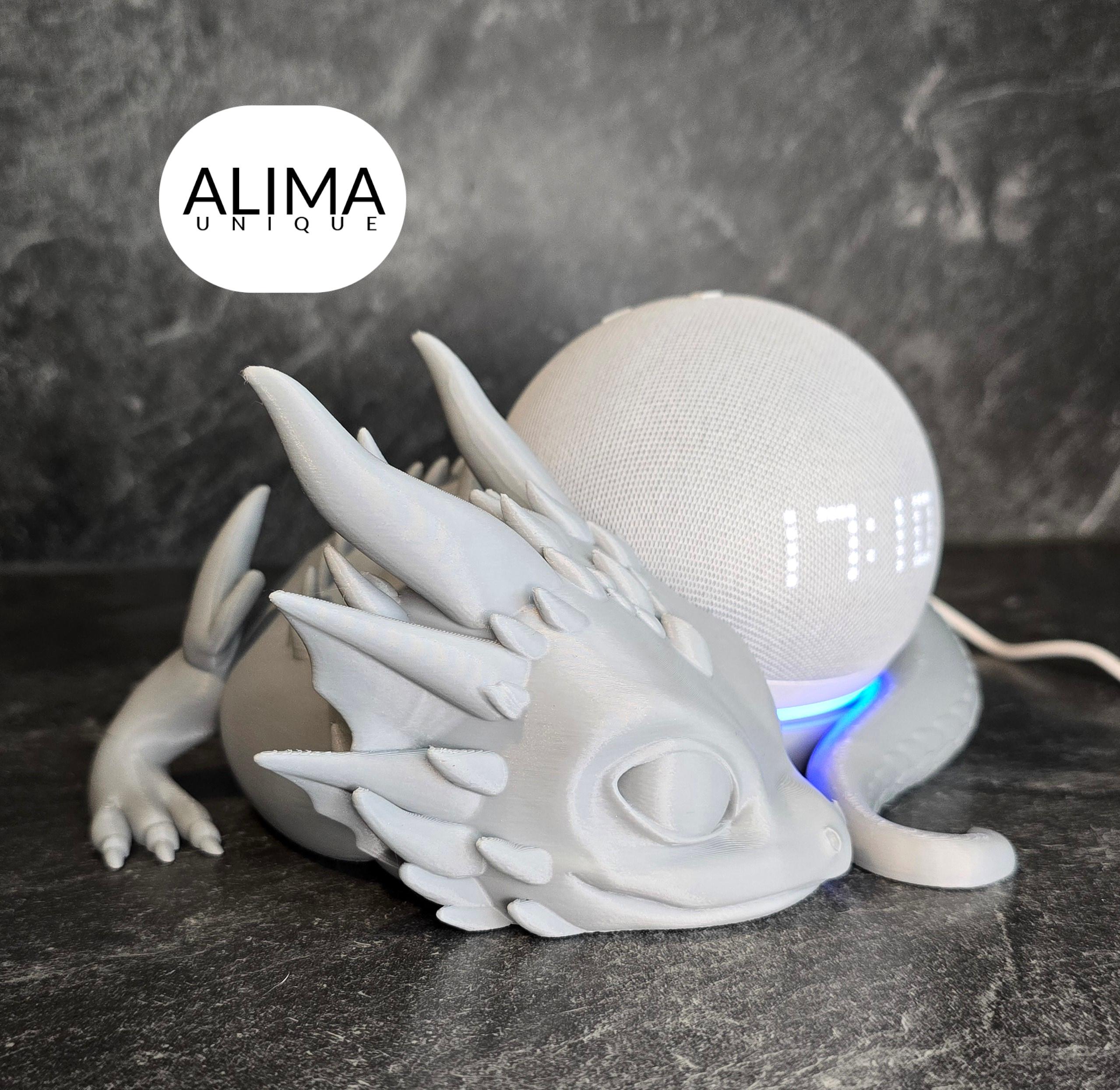 Lying baby dragon - compatible with Amazon Dot 3d model