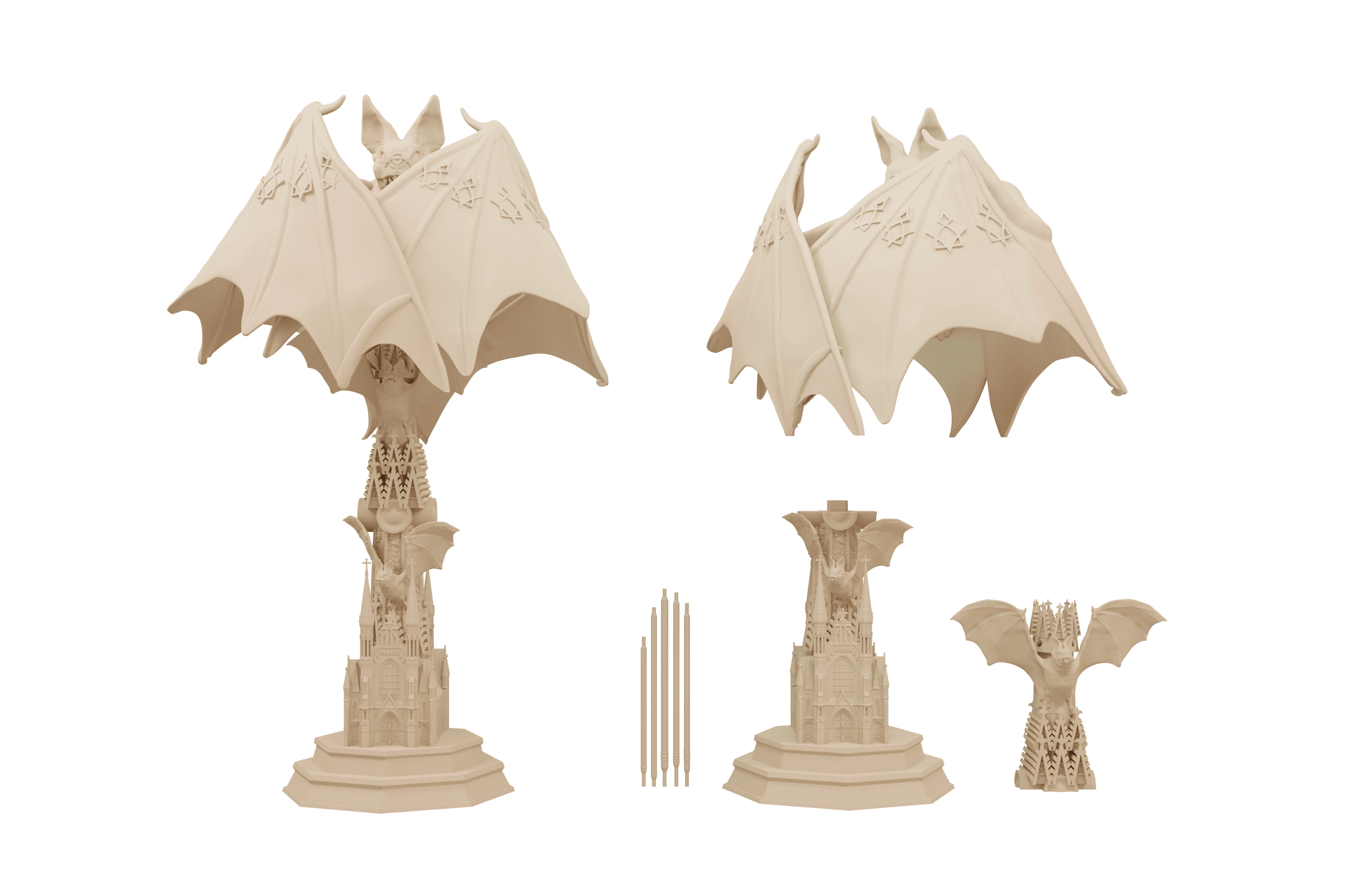 Bat Lamp 3d model