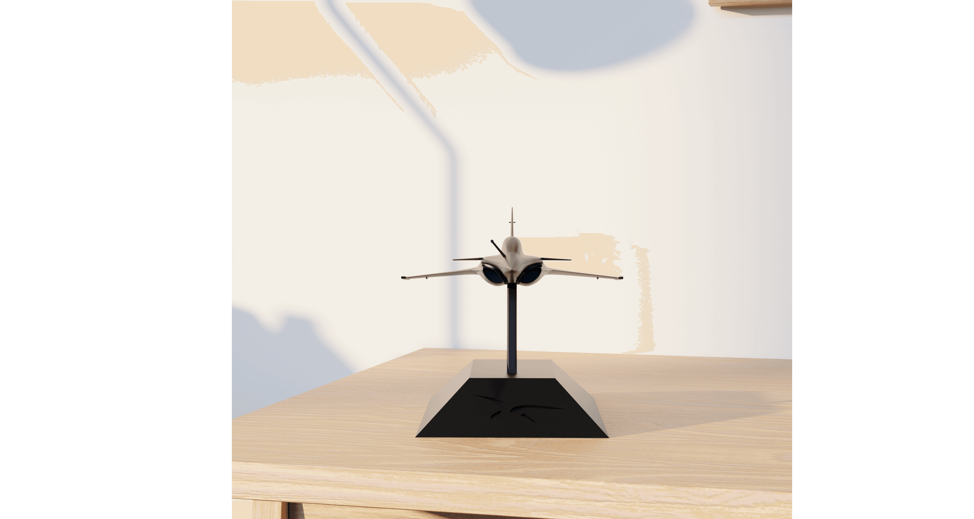 Rafale aircraft model with support 3d model