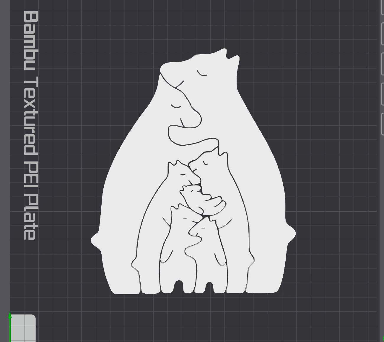 customisable family of bears puzzle 3d model