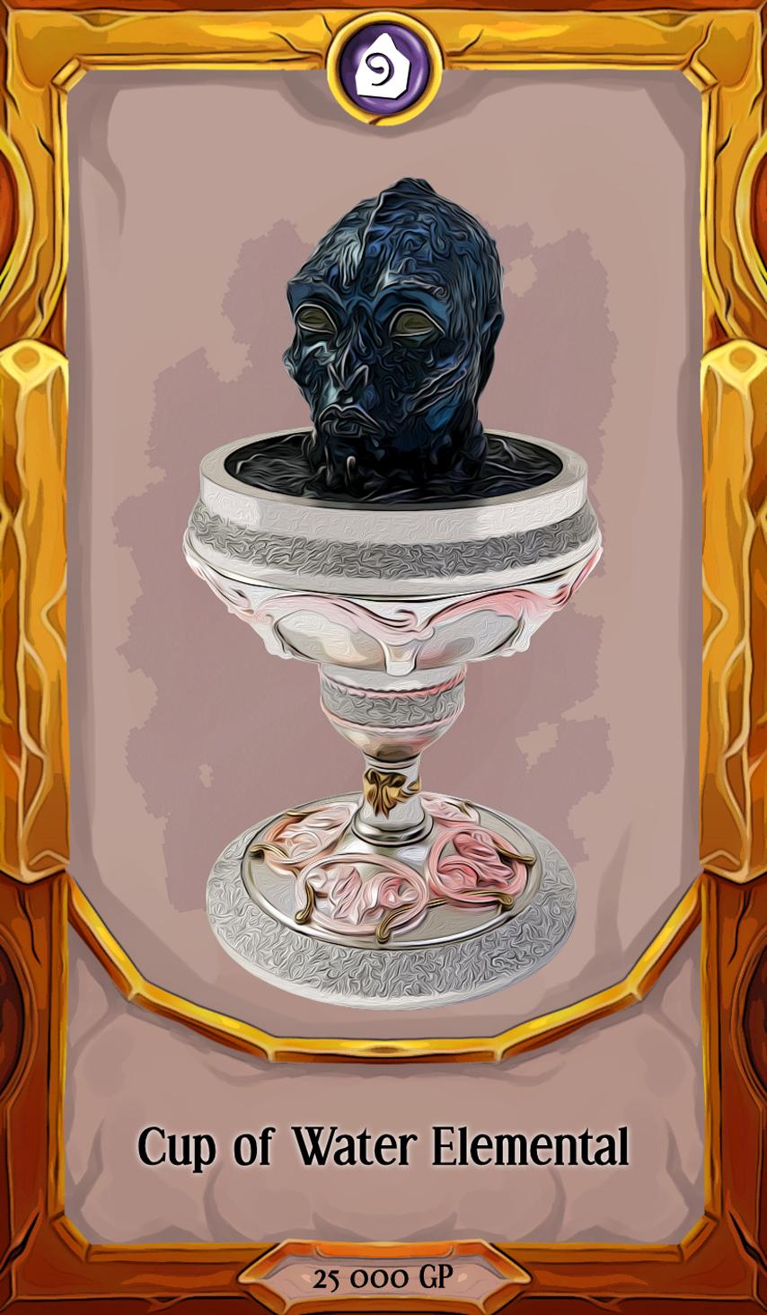 Cup of Water Elemental - Monster Trophy 3d model