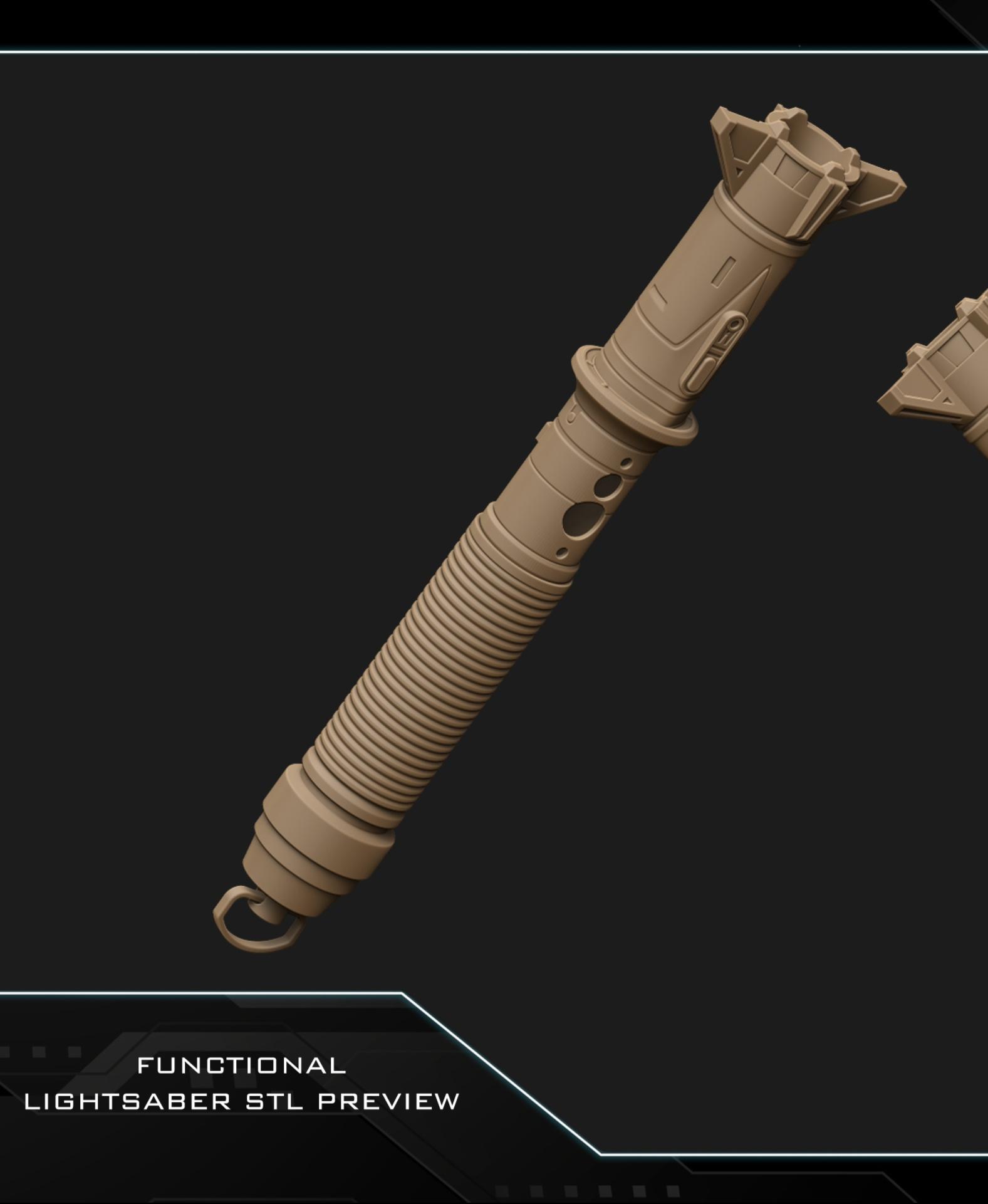 Baylan Skoll funtional lightsaber 3d model