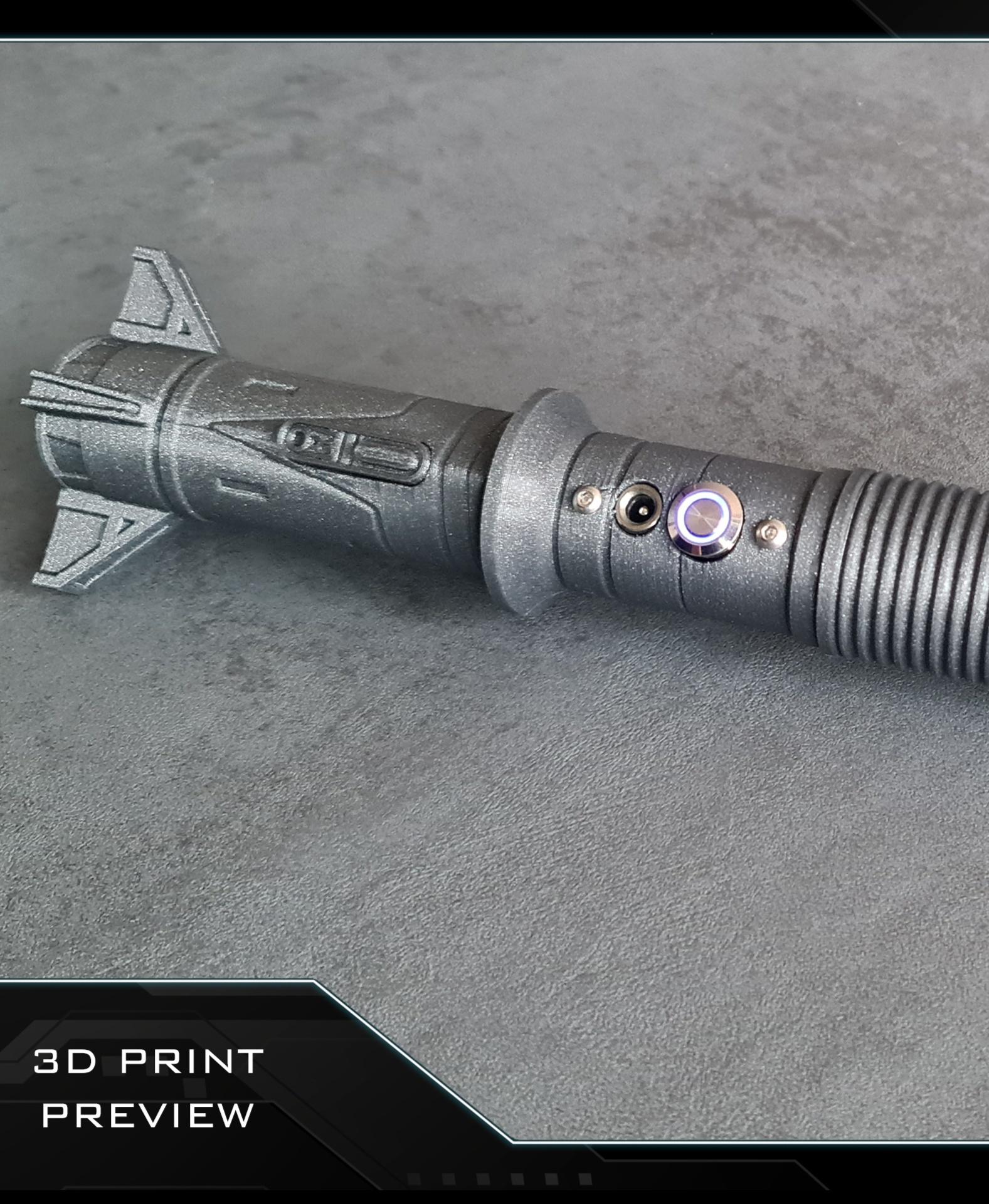 Baylan Skoll funtional lightsaber 3d model