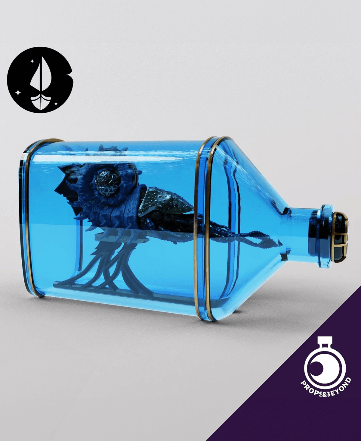 Nautilus Ship in a bottle 3d model