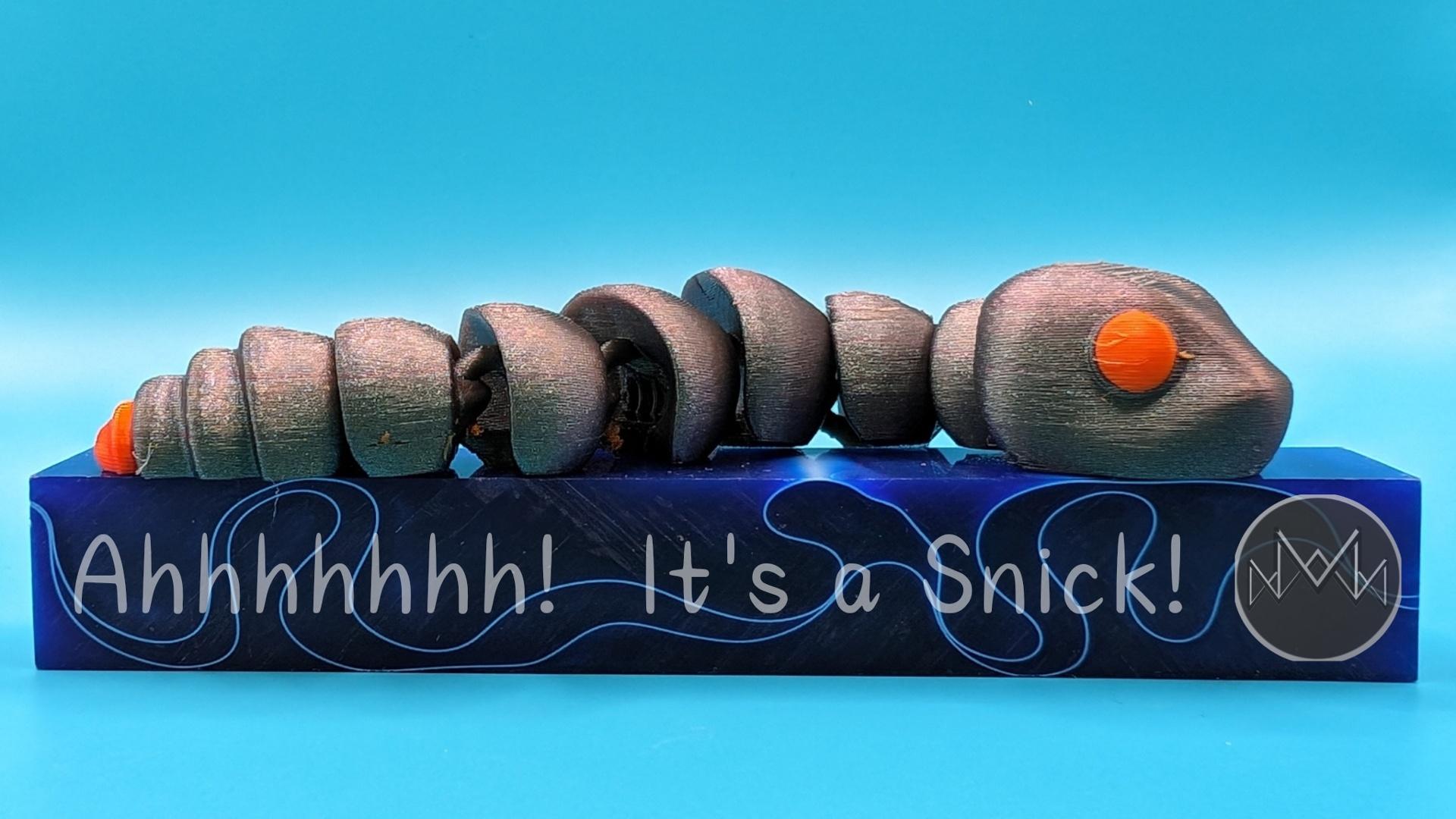Snick - Articulated Snake Snap-Flex Fidget (Loose Joints) 3d model