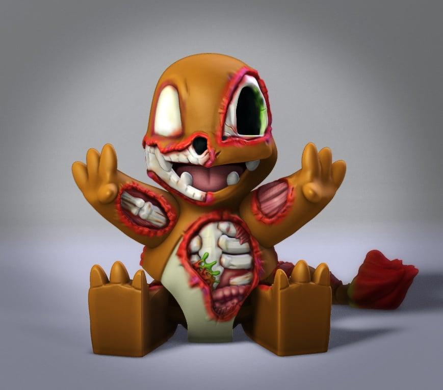 Zombie Charmander 3d model