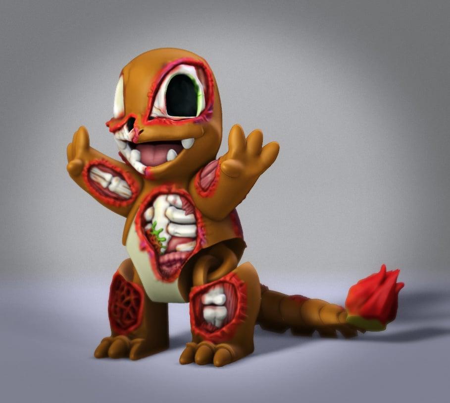 Zombie Charmander 3d model