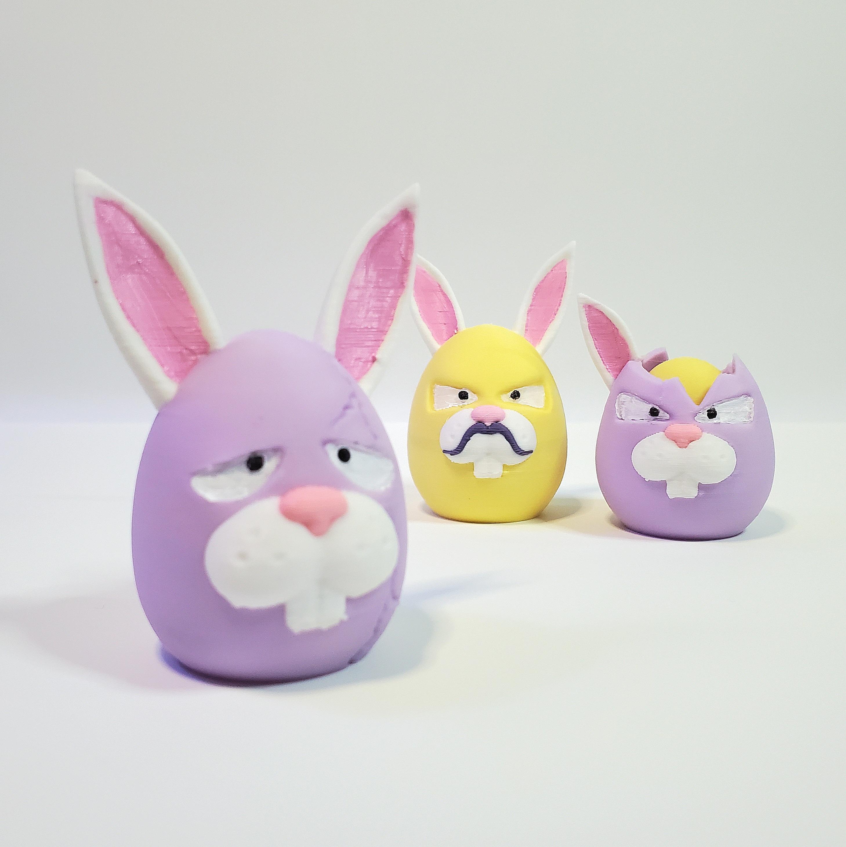 Easter Bunny Exeggcute [SET OF 6] Seasonal Pokemon Fan Art Holiday Decorations 3d model