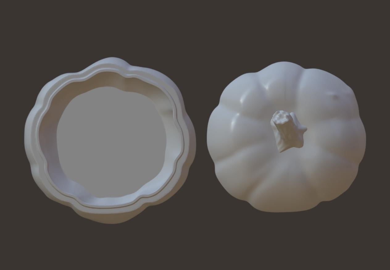 Pumpkin-Shaped Stash Jar 3d model