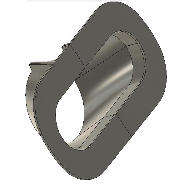 oval rosette for portable air conditioning(half 1).obj 3d model