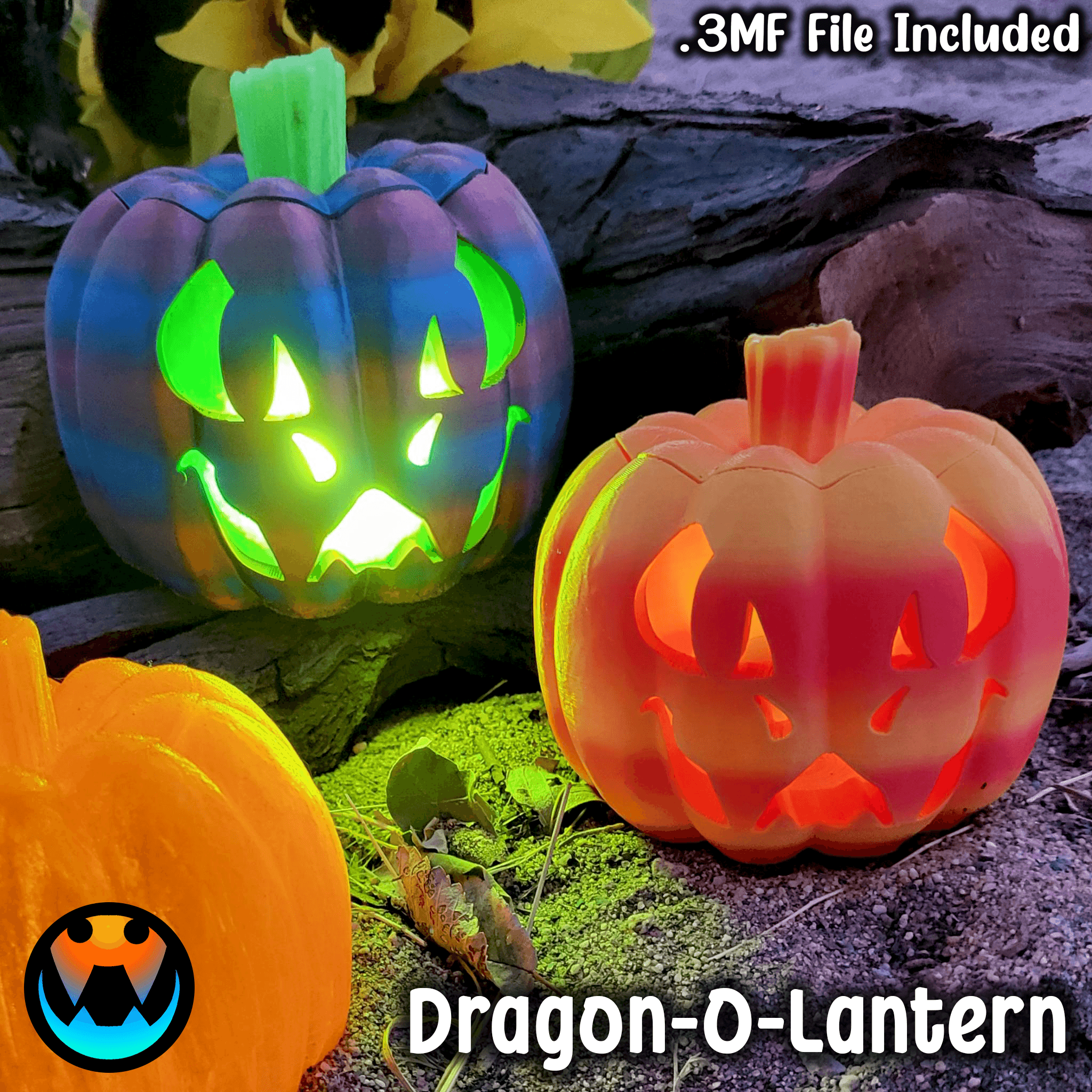 Dragon-O-Lantern & Pumpkin 3d model