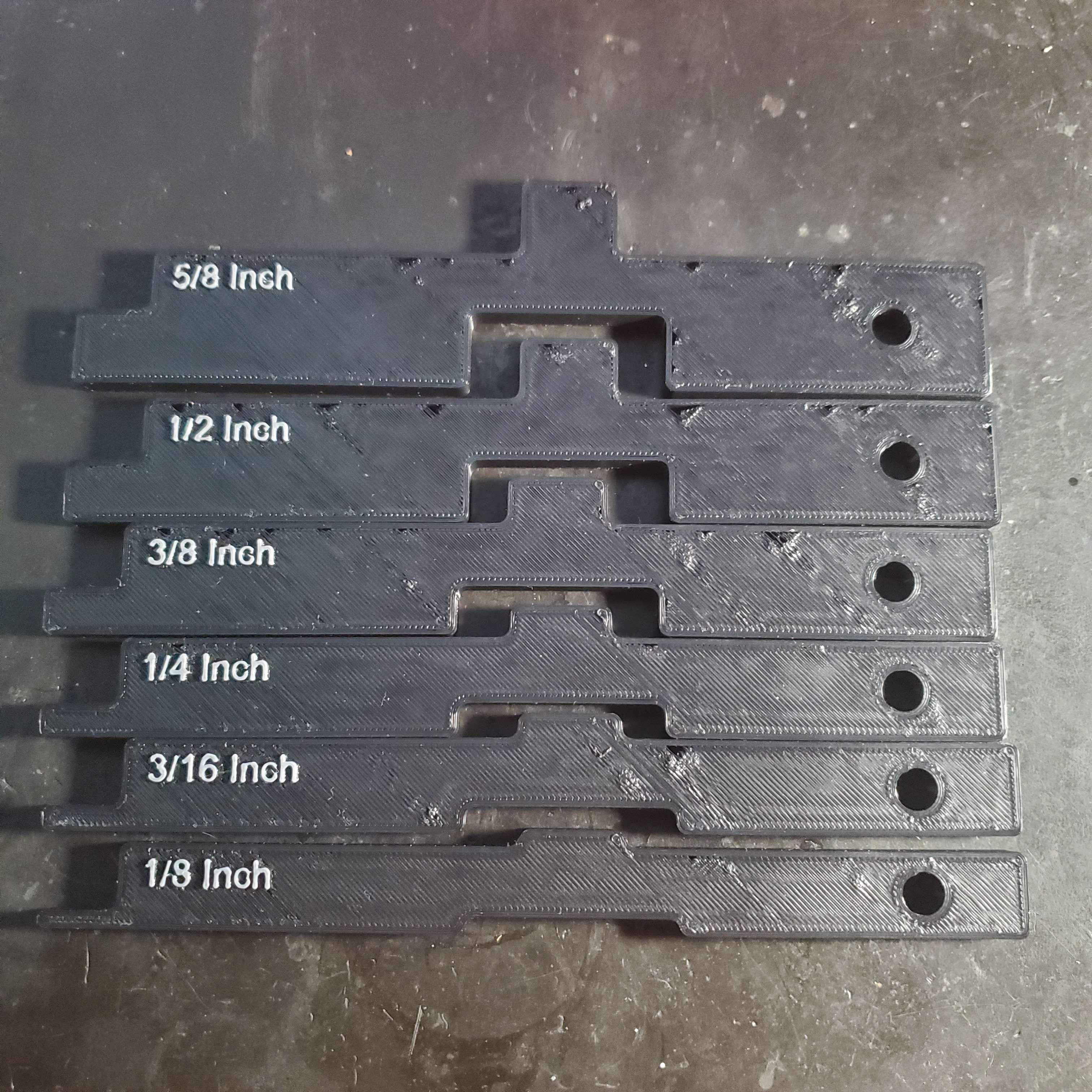 Router Gauge Setup Bars (Imperial) and Stand/Wall-Mount 3d model