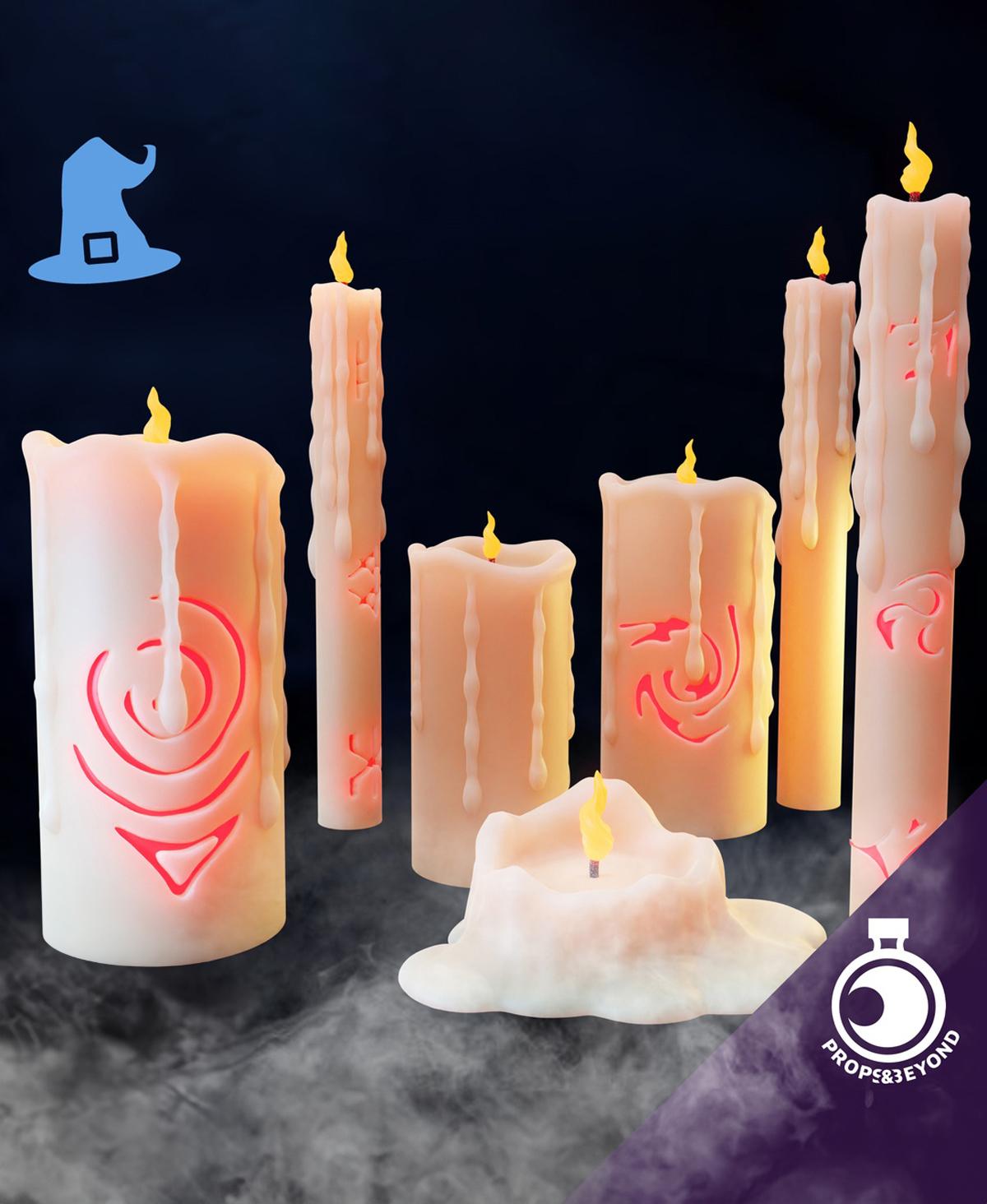 Runic Candles of Darkness 3d model