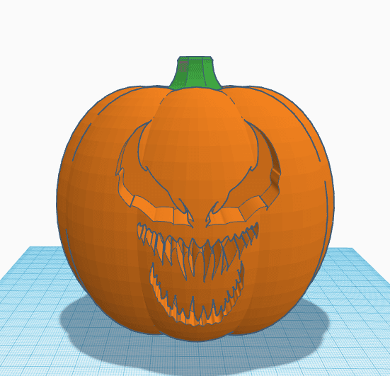 venom pumpkin .stl 3d model