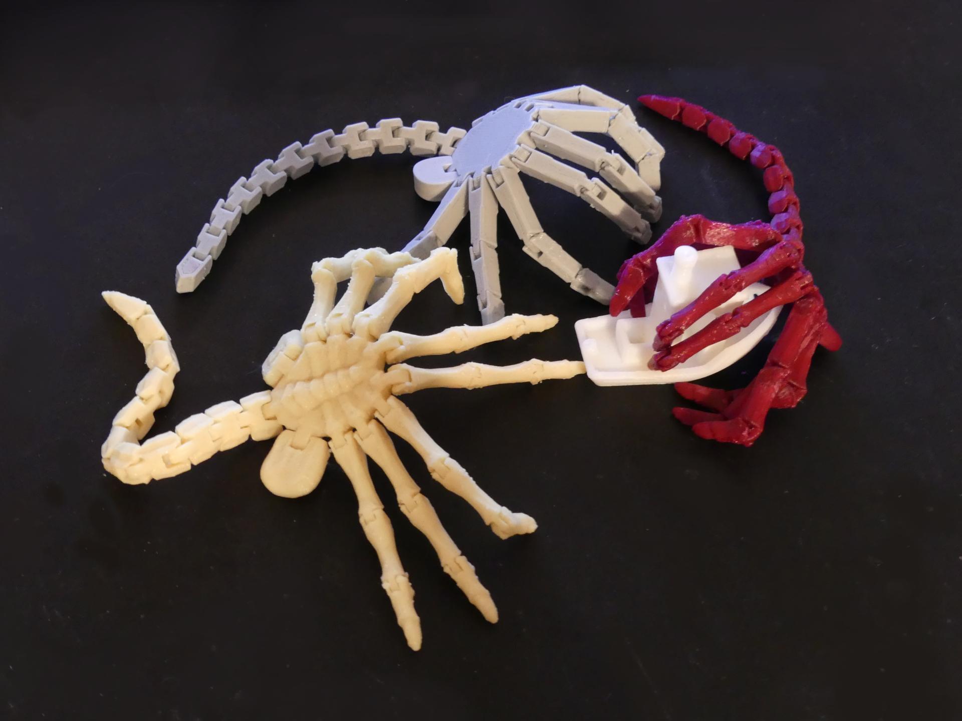 Flexi print-in-place Facehugger 3d model