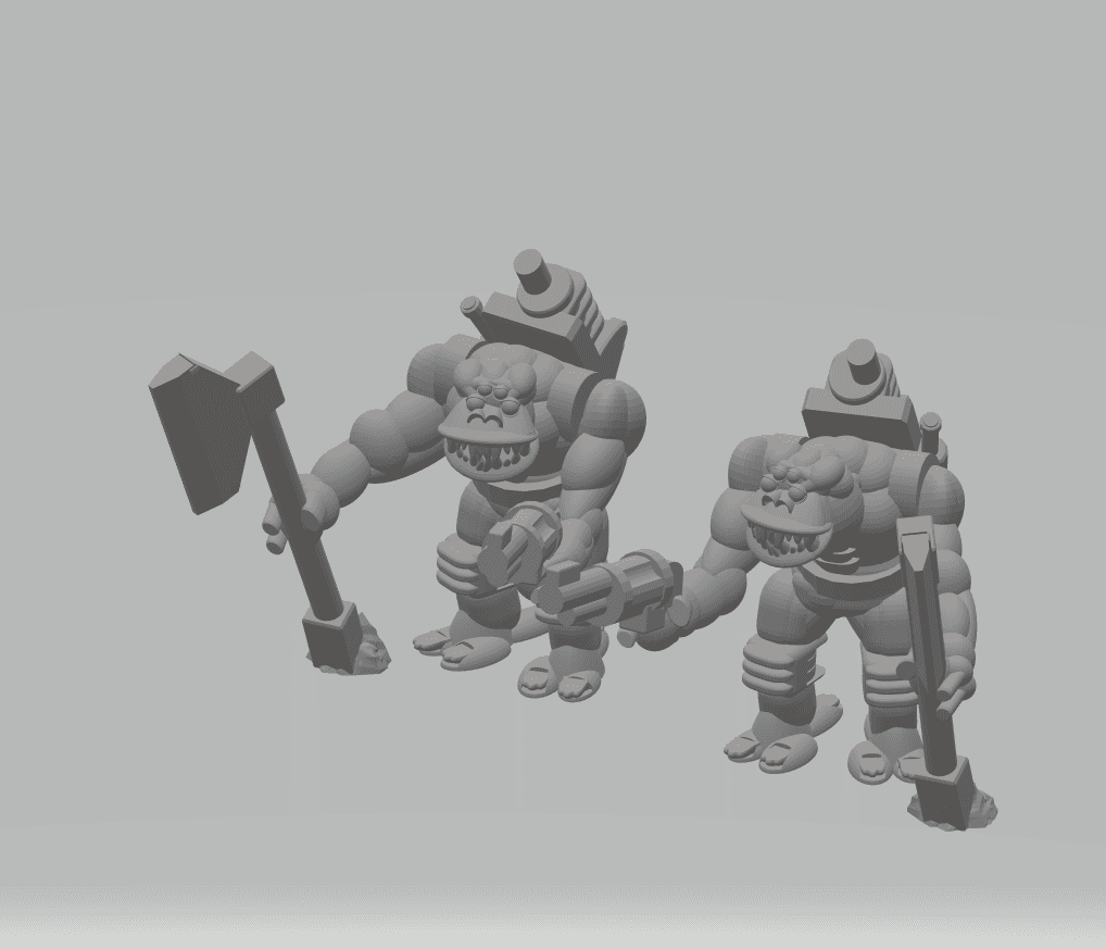 FHW: Zorblin Orc Melee w axe revolver 3d model