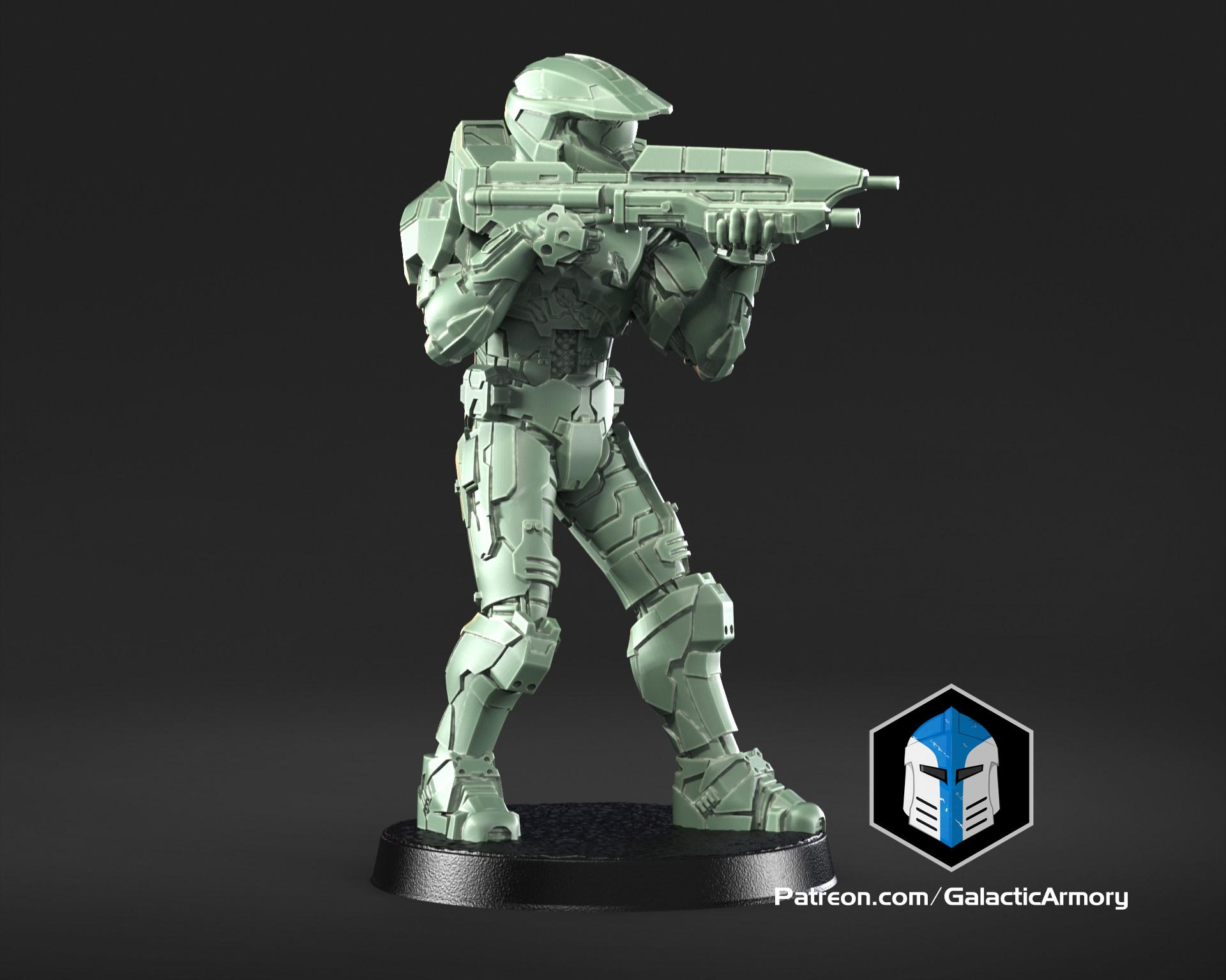 1:48 Scale Halo 3 Master Chief Miniatures - 3D Print Files 3d model