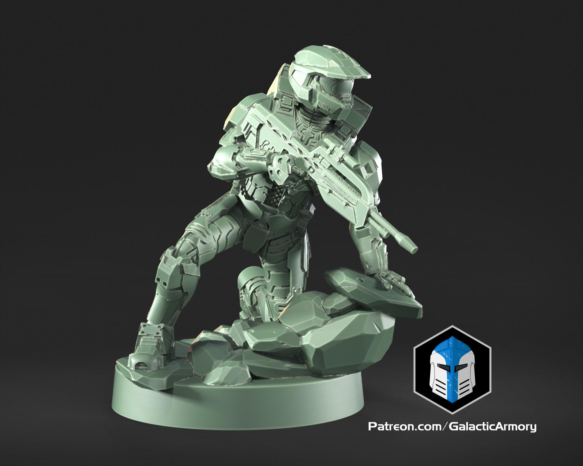 1:48 Scale Halo 3 Master Chief Miniatures - 3D Print Files 3d model