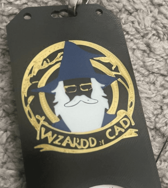 ID Holder WZARDDofCAD Logo.3mf 3d model