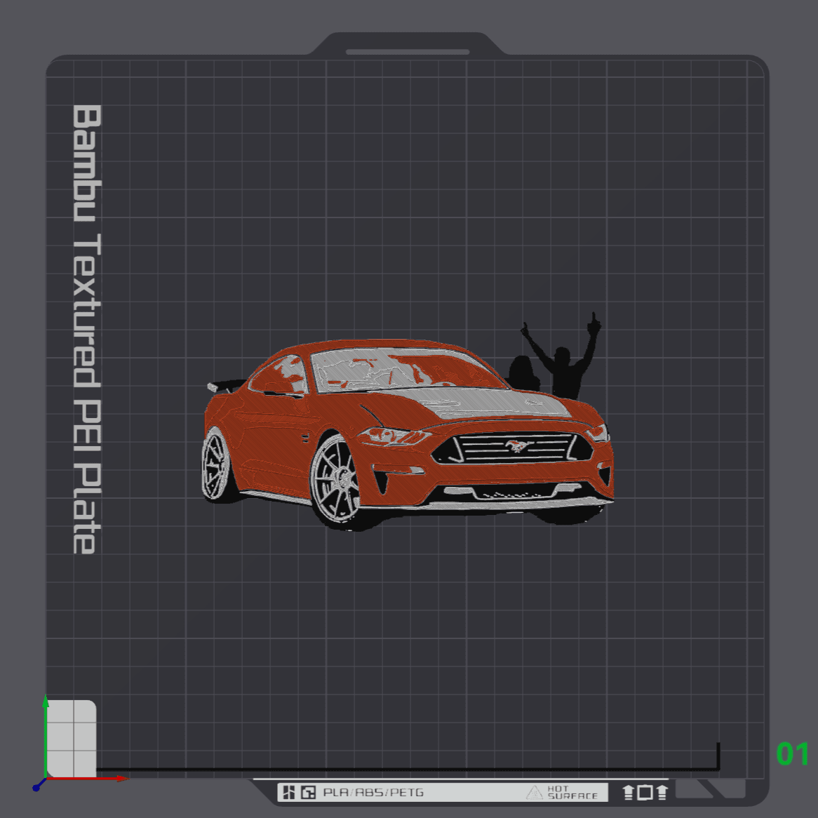 Crowd Control Mustang Magnet 3d model