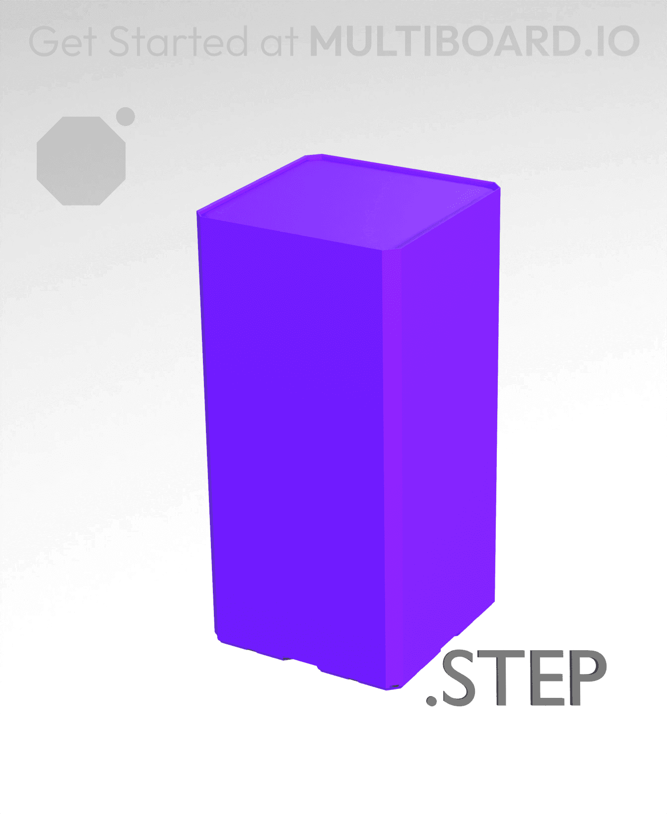 2x2x4 - Multibin Insert - STEP Remixing File 3d model