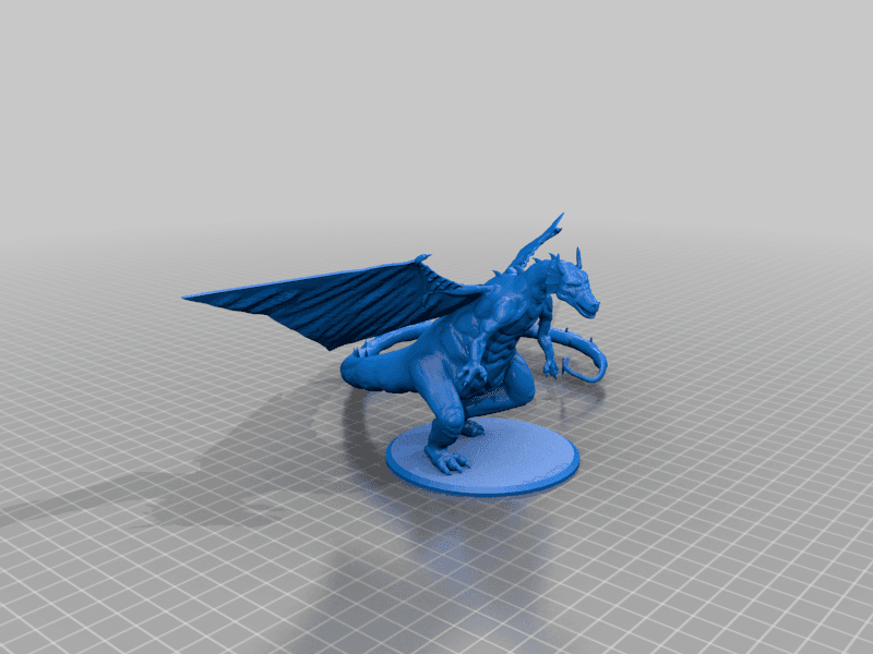 2nd Ed AD&D Topaz Dragon 3d model