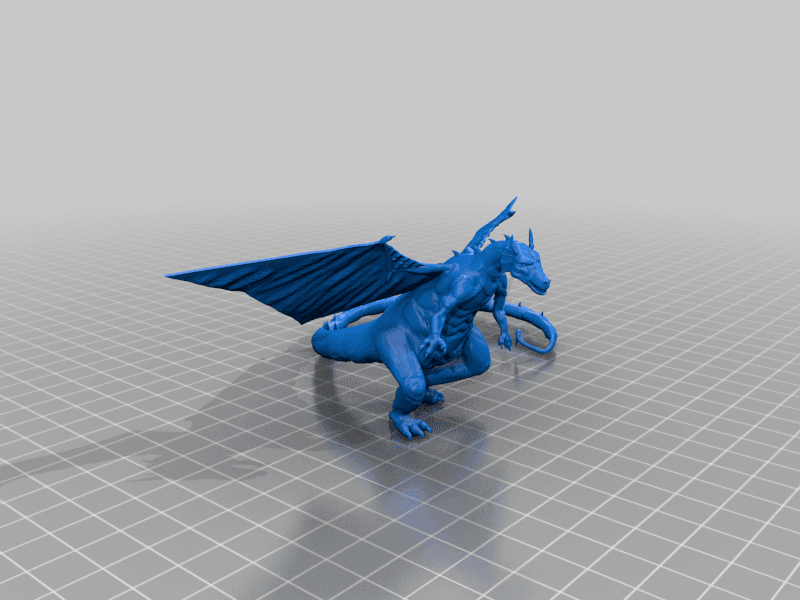 2nd Ed AD&D Topaz Dragon 3d model